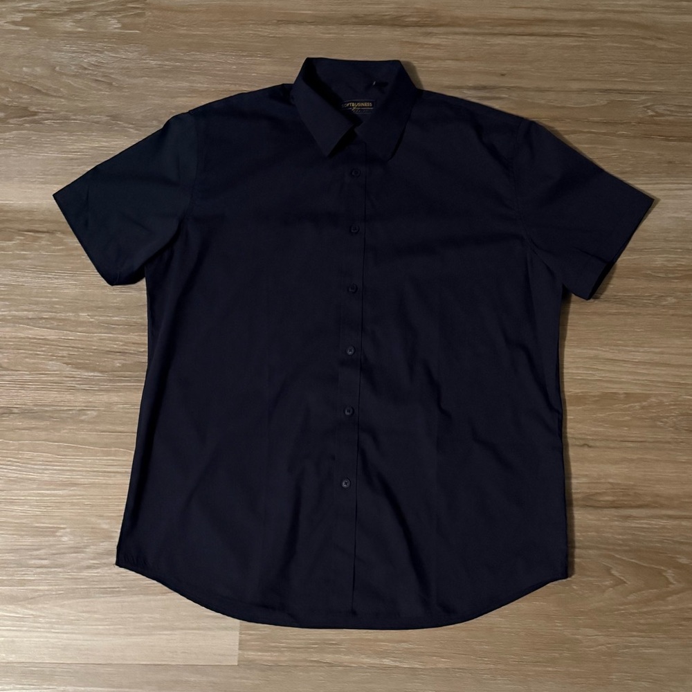 J.VER | Men's Short Sleeve Dress Shirt Stretch Stain Shield Casual Button Down